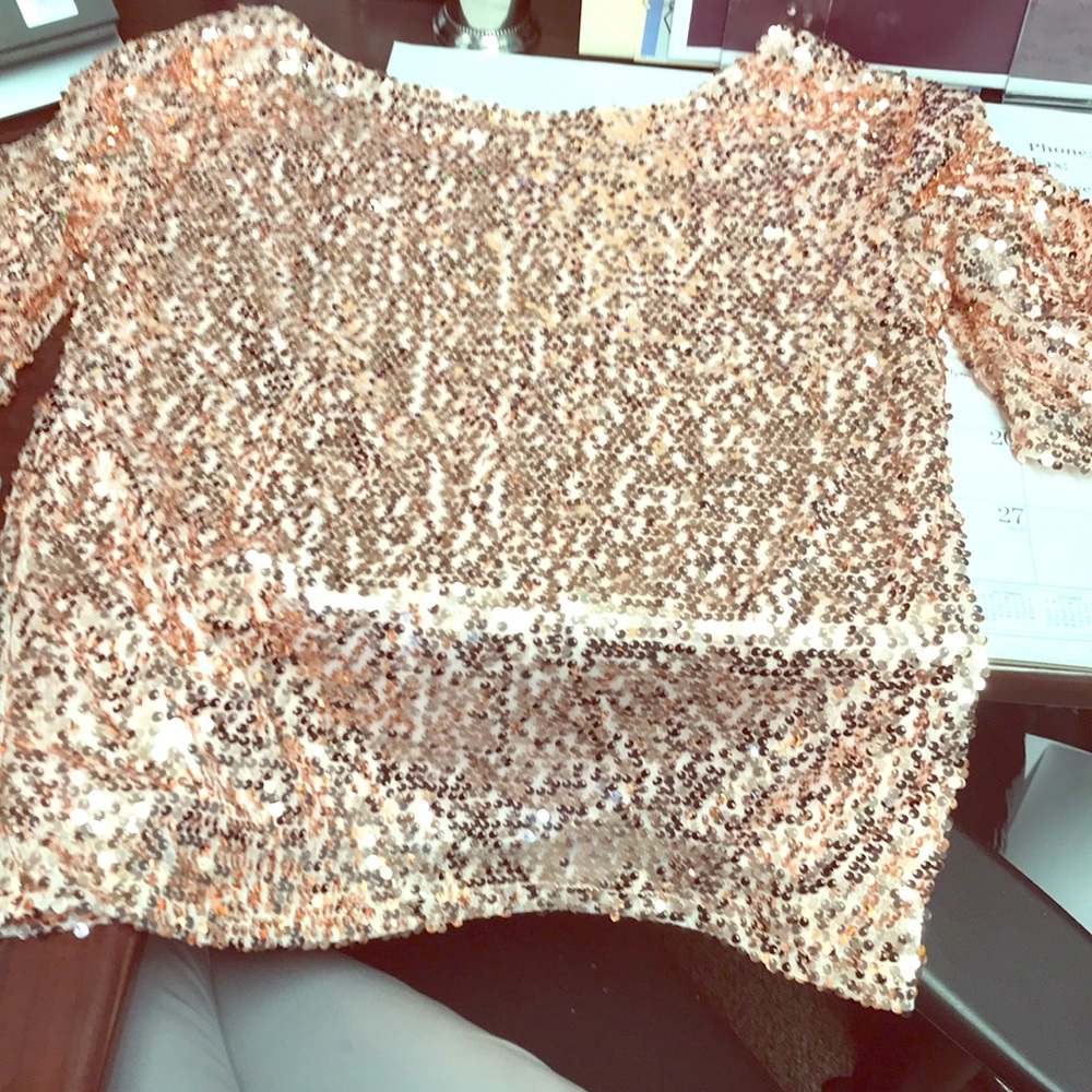 Sequin pink top